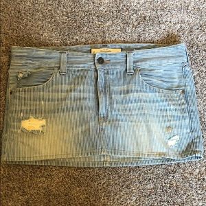 Abercrombie & Fitch Denim Striped Skirt